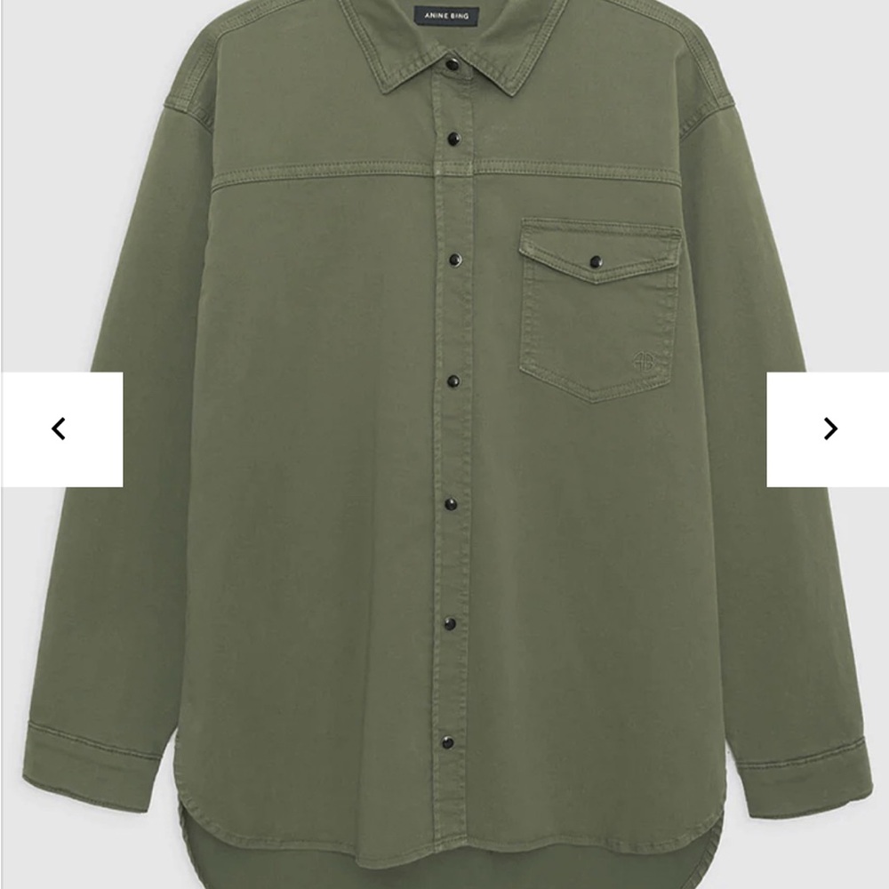 Anine Bing Sloan shirt in army green